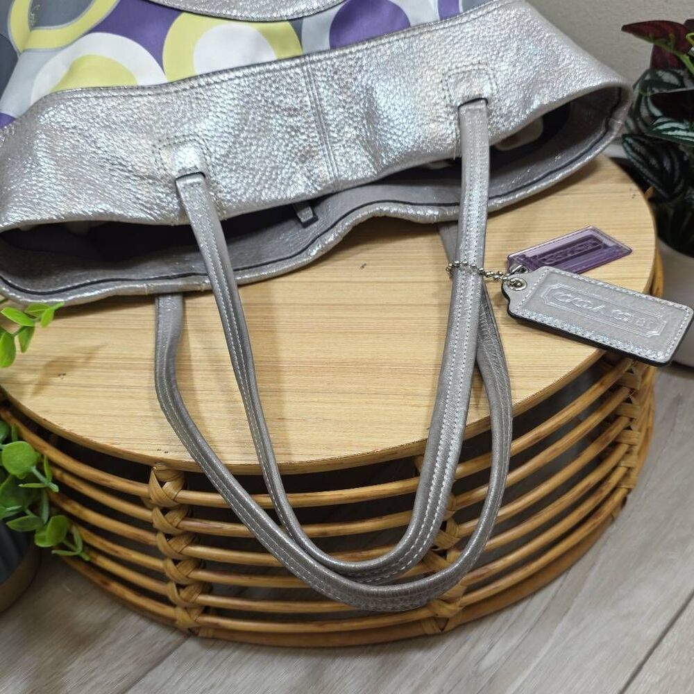 Coach Julia Op Art Signature Tote | Matching Wallet - Picture 10 of 16